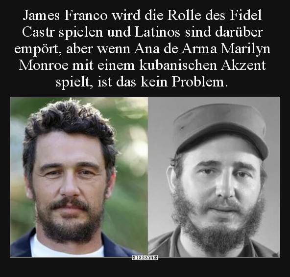 James Franco wird die Rolle des Fidel Castr spielen und.. - Lustige Bilder | DEBESTE.de