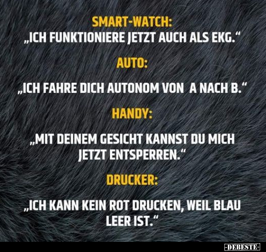Smart-Watch: "Ich funktioniere jetzt auch als EKG.".. - Lustige Bilder | DEBESTE.de