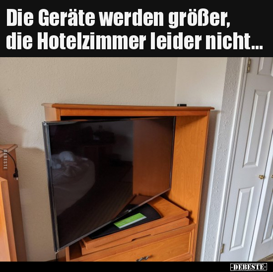 Die Geräte werden größer, die Hotelzimmer leider.. - Lustige Bilder | DEBESTE.de