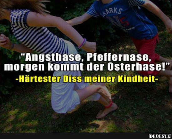 Angsthase, Pfeffernase, morgen kommt der Osterhase!.. - Lustige Bilder | DEBESTE.de