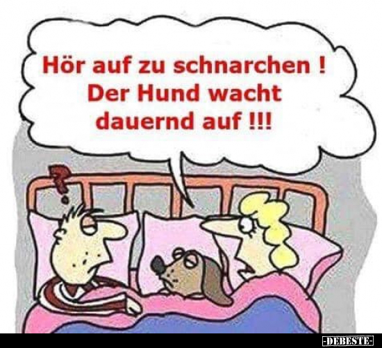 Hör auf zu schnarchen ! Der Hund wacht dauernd auf !!!.. - Lustige Bilder | DEBESTE.de