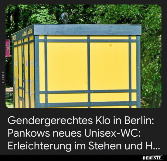 Gendergerechtes Klo in Berlin.. - Lustige Bilder | DEBESTE.de