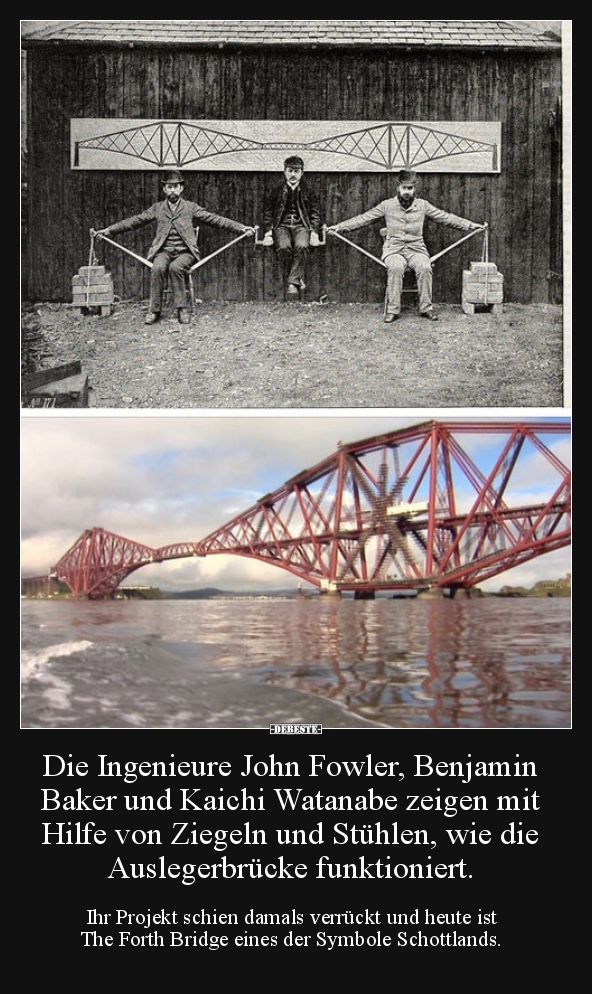 Die Ingenieure John Fowler, Benjamin Baker und Kaichi.. - Lustige Bilder | DEBESTE.de