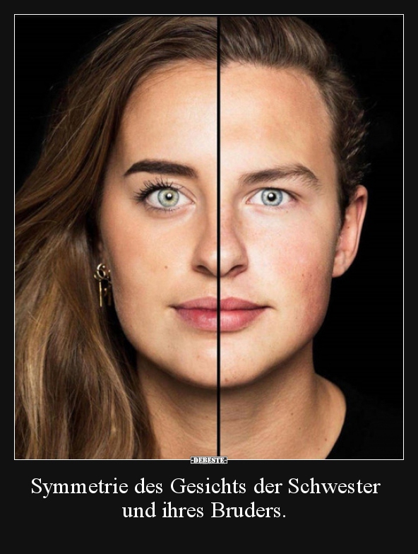 Symmetrie des Gesichts der Schwester und ihres Bruders... - Lustige Bilder | DEBESTE.de