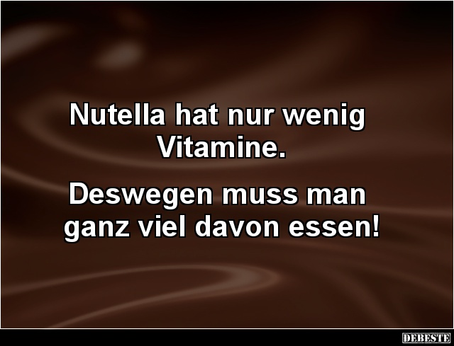 Nutella hat nur wenig Vitamine.. - Lustige Bilder | DEBESTE.de