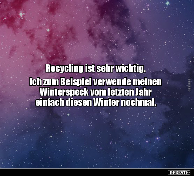 Recycling ist sehr wichtig..