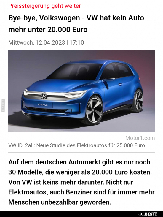 Bye-bye, Volkswagen .. - Lustige Bilder | DEBESTE.de