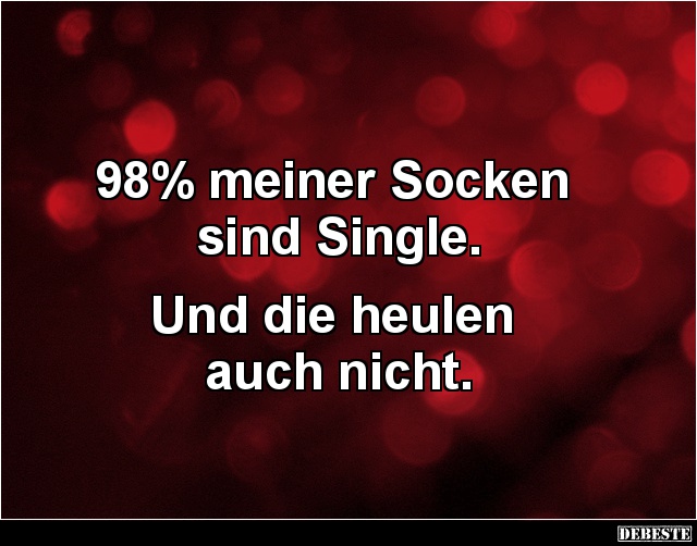 98% meiner Socken sind Single.. - Lustige Bilder | DEBESTE.de