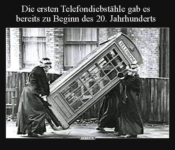 Die ersten Telefondiebstähle gab es bereits zu Beginn des.. - Lustige Bilder | DEBESTE.de