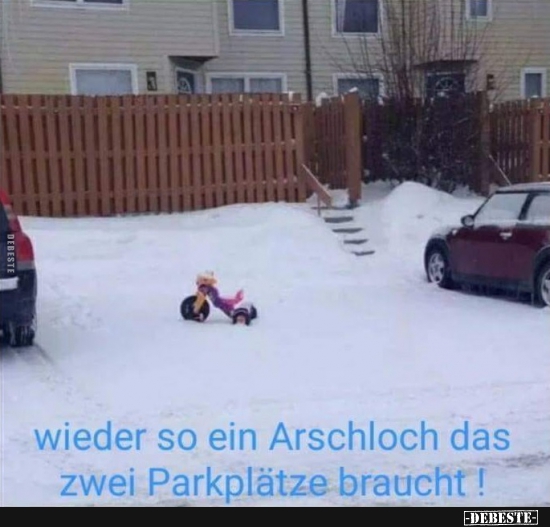 Wieder so ein Arschloch des  zwei Parkplätze braucht! - Lustige Bilder | DEBESTE.de