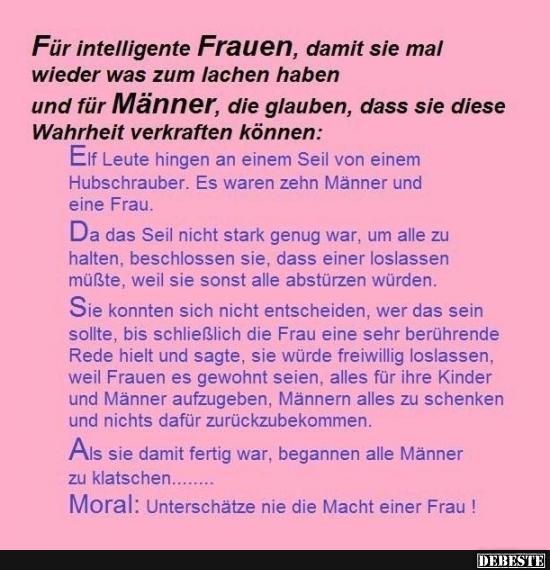 Für intelligente Frauen, damit sie mal wieder was zum lachen haben.. - Lustige Bilder | DEBESTE.de
