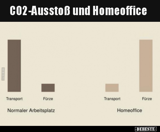 CO2-Ausstoß und Homeoffice.. - Lustige Bilder | DEBESTE.de