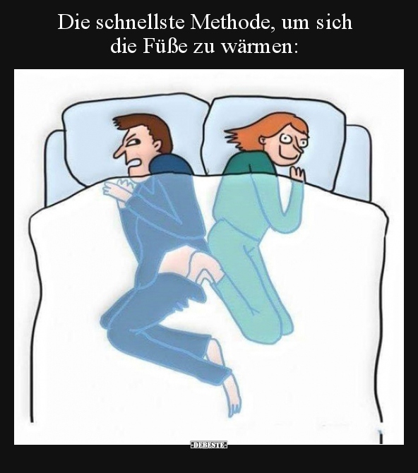 Die schnellste Methode, um sich die Füße zu wärmen.. - Lustige Bilder | DEBESTE.de