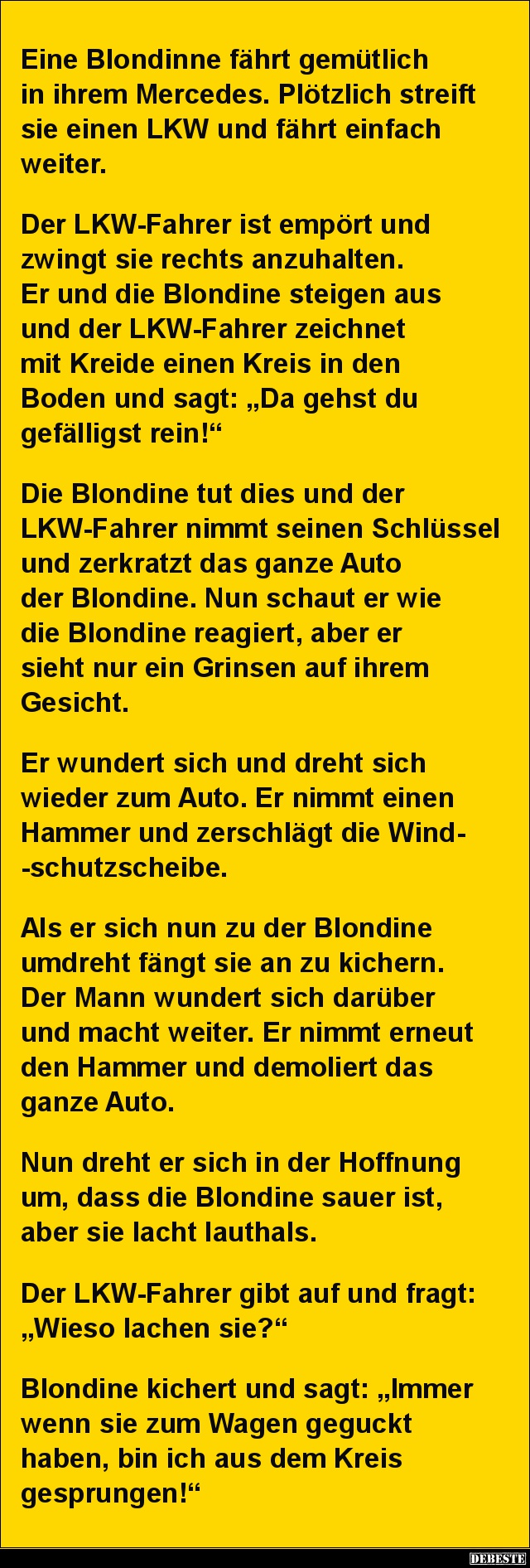 Eine Blondinne fährt gemütlich in ihrem Mercedes.. - Lustige Bilder | DEBESTE.de