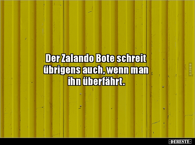 Der Zalando Bote schreit übrigens auch, wenn man ihn.. - Lustige Bilder | DEBESTE.de