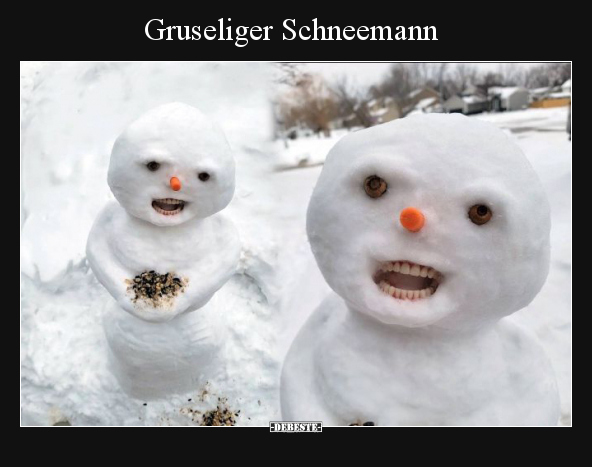 Gruseliger Schneemann.. - Lustige Bilder | DEBESTE.de