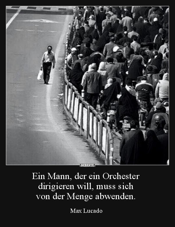 Ein Mann, der ein Orchester dirigieren will, muss sich.. - Lustige Bilder | DEBESTE.de