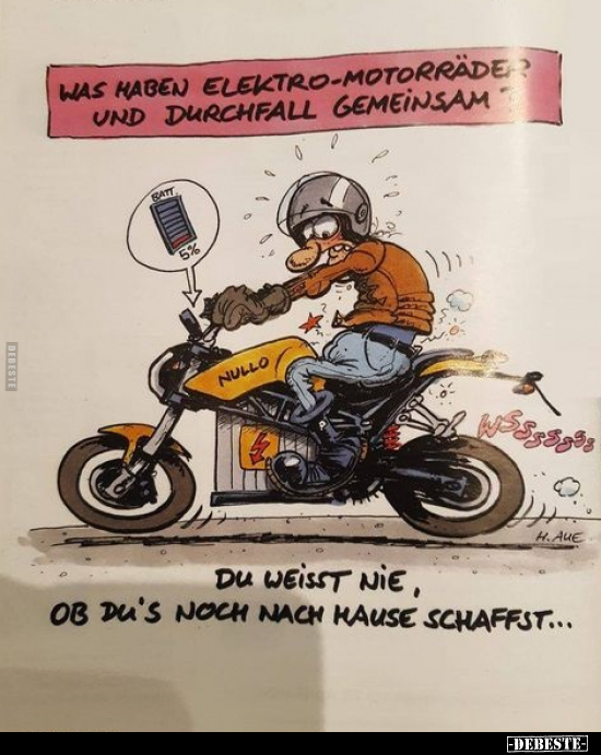 Was haben Elektro-Motorräder und Durchfall gemeinsam?.. - Lustige Bilder | DEBESTE.de