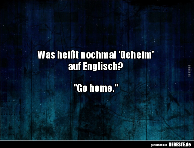 Was heißt nochmal 'Geheim' auf Englisch? - Lustige Bilder | DEBESTE.de