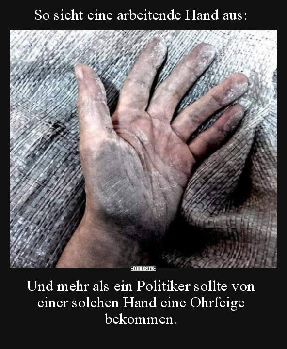 So sieht eine arbeitende Hand aus:.. - Lustige Bilder | DEBESTE.de