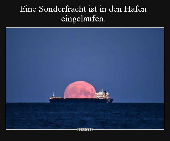 Eine Sonderfracht ist in den Hafen eingelaufen... - Lustige Bilder | DEBESTE.de