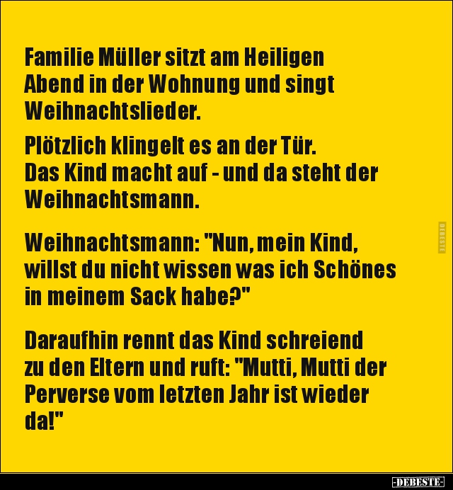 Familie Müller sitzt am Heiligen Abend in der Wohnung und.. - Lustige Bilder | DEBESTE.de