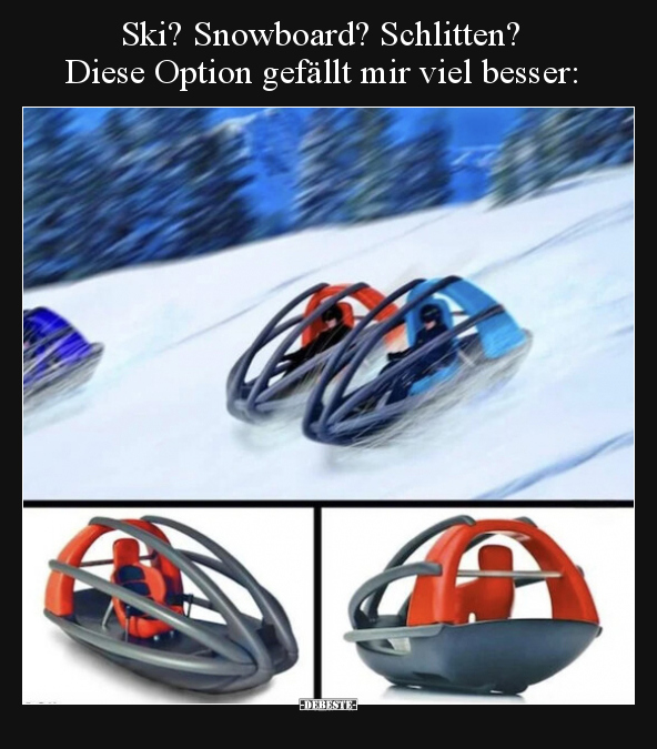 Ski? Snowboard? Schlitten? Diese Option gefällt mir viel.. - Lustige Bilder | DEBESTE.de