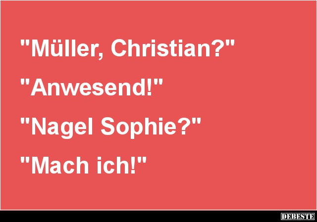 Müller, Christian?.. - Lustige Bilder | DEBESTE.de