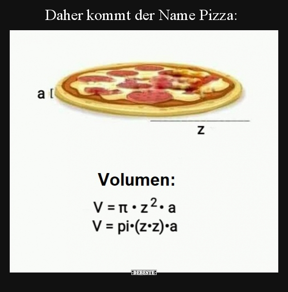 Daher kommt der Name Pizza.. - Lustige Bilder | DEBESTE.de