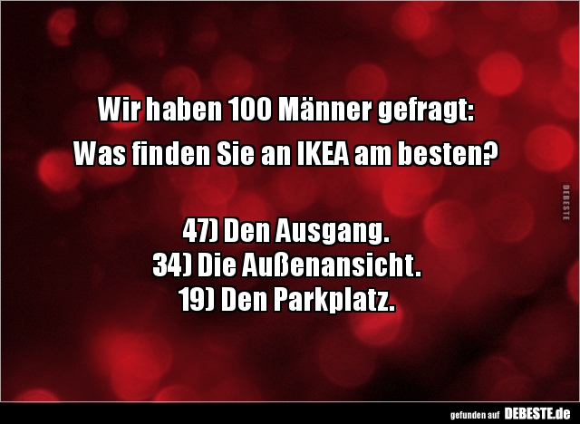 Wir haben 100 Männer gefragt: Was finden Sie an IKEA am.. - Lustige Bilder | DEBESTE.de