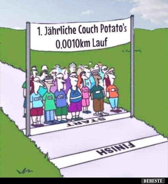 1. Jährliche Couch Potato's 0,0010km Lauf.. - Lustige Bilder | DEBESTE.de