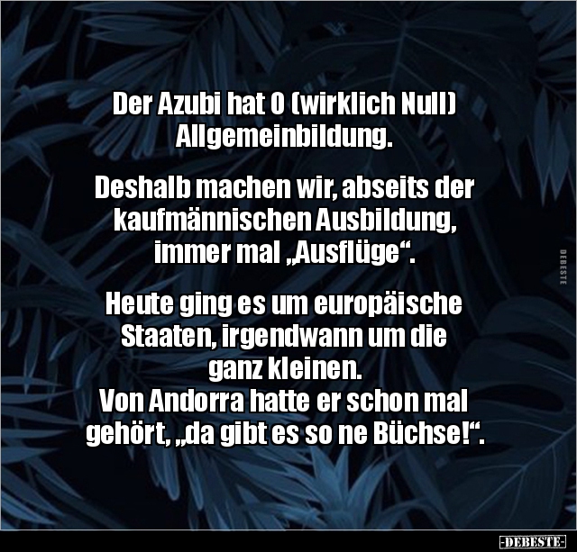 Der Azubi hat 0 (wirklich Null).. - Lustige Bilder | DEBESTE.de