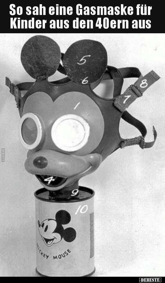 So sah eine Gasmaske für Kinder aus den 40ern aus.. - Lustige Bilder | DEBESTE.de
