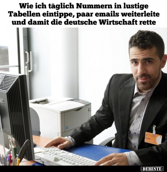 Wie ich täglich Nummern in lustige Tabellen eintippe, paar.. - Lustige Bilder | DEBESTE.de
