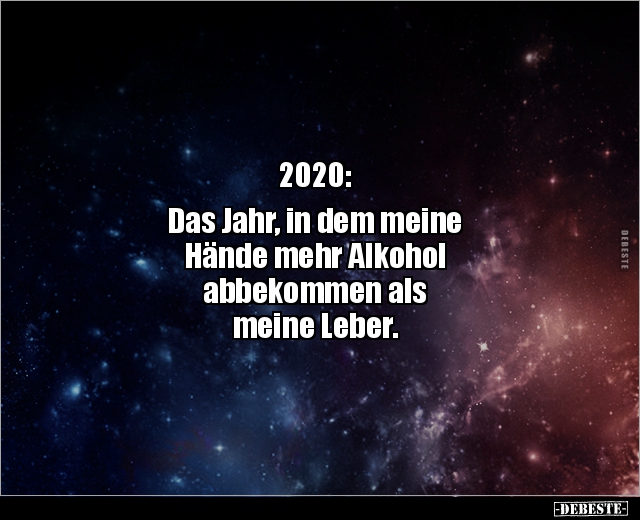 2020: Das Jahr, in dem meine Hände mehr Alkohol.. - Lustige Bilder | DEBESTE.de