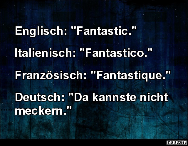 Englisch: "Fantastic." - Lustige Bilder | DEBESTE.de