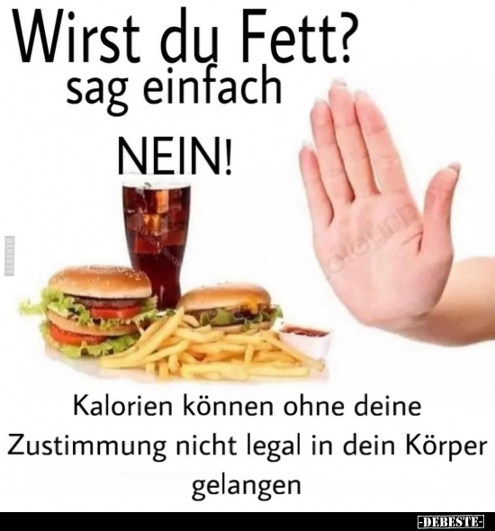 Wirst du Fett? sag einfach NEIN!.. - Lustige Bilder | DEBESTE.de