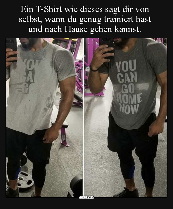 Ein T-Shirt wie dieses sagt dir von selbst, wann du genug.. - Lustige Bilder | DEBESTE.de