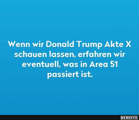 Wenn wir Donald Trump Akte X schauen lassen.. - Lustige Bilder | DEBESTE.de