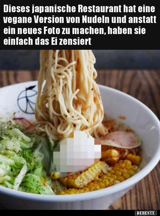 Dieses japanische Restaurant hat eine vegane Version von.. - Lustige Bilder | DEBESTE.de