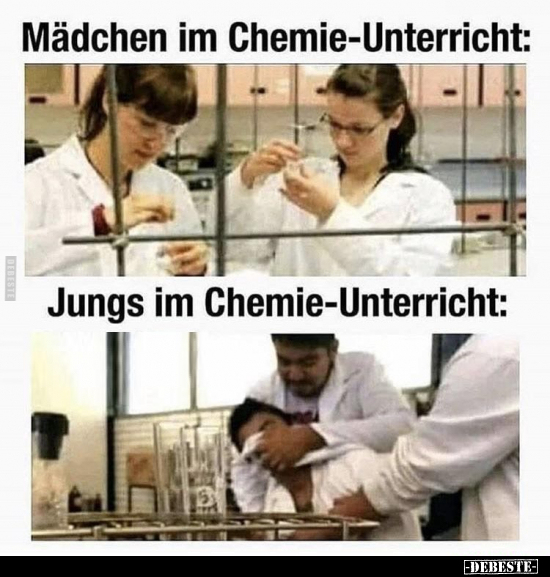 Mädchen im Chemie-Unterricht: - Lustige Bilder | DEBESTE.de