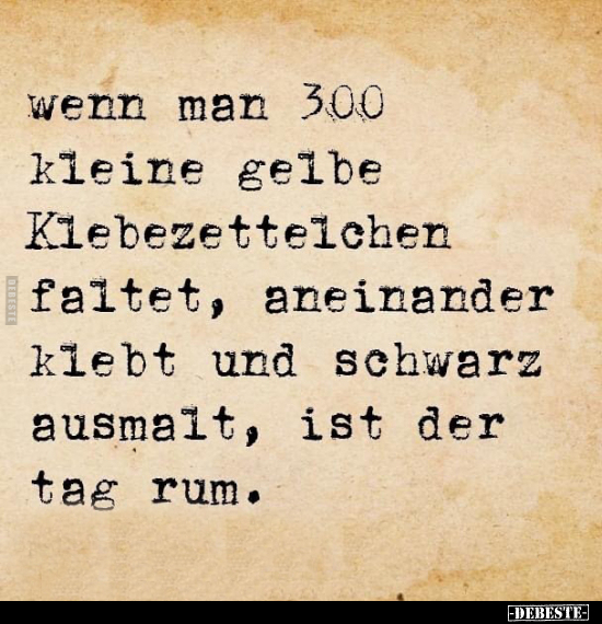 Wenn man 300 kleine gelbe Klebezettelchen faltet.. - Lustige Bilder | DEBESTE.de
