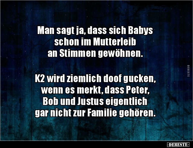 Man sagt ja, dass sich Babys schon im Mutterleib an.. - Lustige Bilder | DEBESTE.de