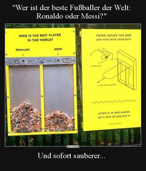 "Wer ist der beste Fußballer der Welt: Ronaldo oder Messi?".. - Lustige Bilder | DEBESTE.de