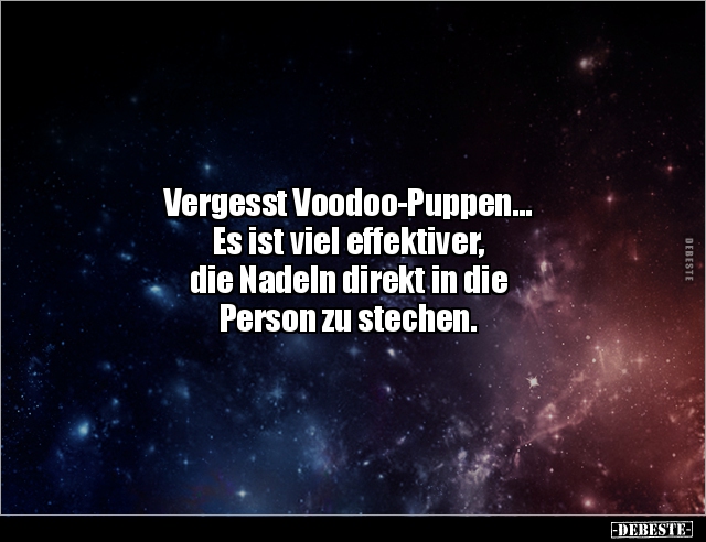 Vergesst Voodoo-Puppen... Es ist viel effektiver.. - Lustige Bilder | DEBESTE.de