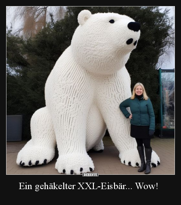 Ein gehäkelter XXL-Eisbär... Wow!.. - Lustige Bilder | DEBESTE.de