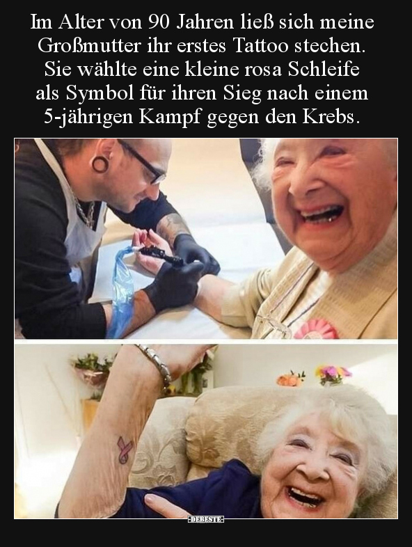 Im Alter von 90 Jahren ließ sich meine Großmutter ihr.. - Lustige Bilder | DEBESTE.de
