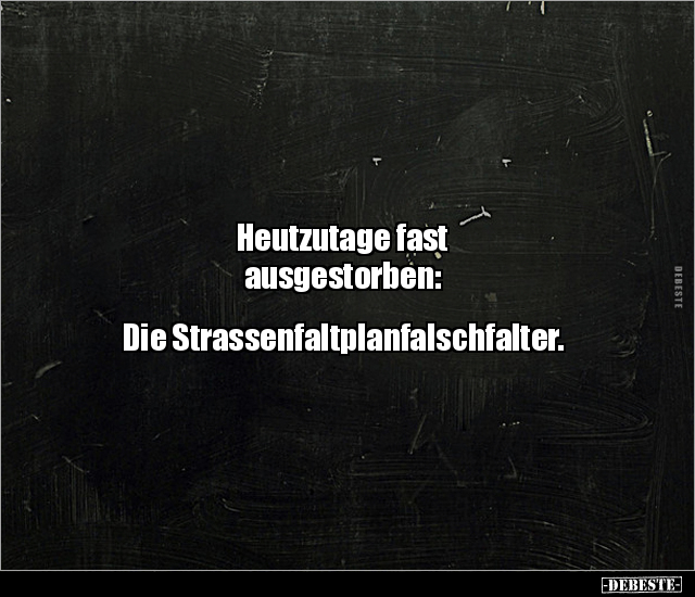 Heutzutage fast ausgestorben: Die Strassenfaltplanfalschfalter. - Lustige Bilder | DEBESTE.de
