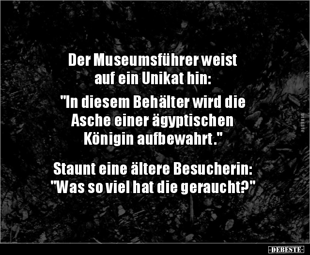 Der Museumsführer weist auf ein Unikat hin:  "In diesem.." - Lustige Bilder | DEBESTE.de