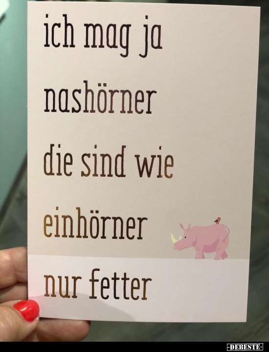 Ich mag ja Nashörner die sind wie Einhörner.. - Lustige Bilder | DEBESTE.de